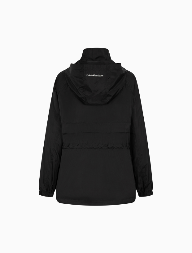 Calvin Klein 23 spring new women's embroidered square standard casual drawstring waist hooded single jacket J218892