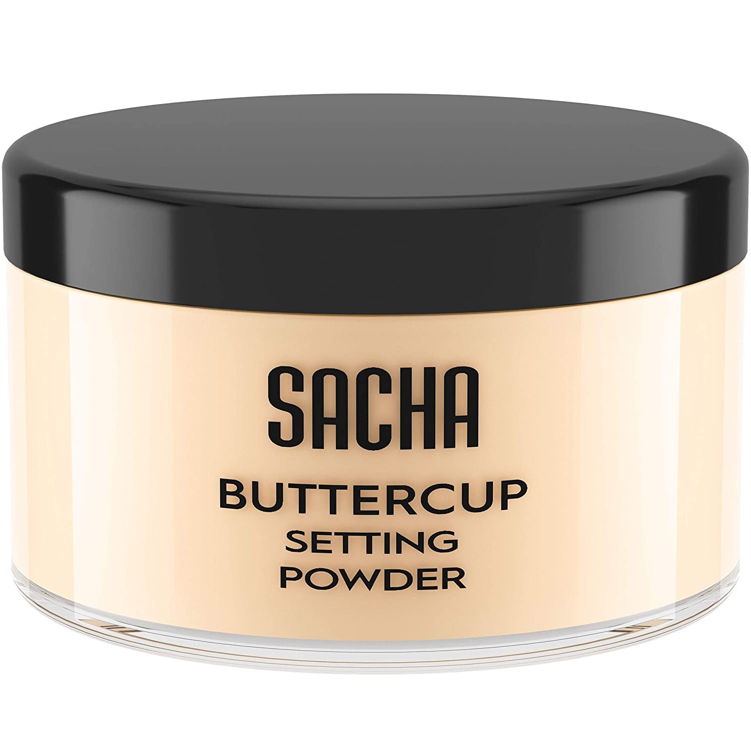 Sacha BUTTERCUP LIGHT Setting Powder. Camera Ready. No White Cast or Ashy Flashback. Blurs Fine Lines, Pores & Wrinkles. Controls Oil & Shine. For Light Skin Tones, 1.75 oz.